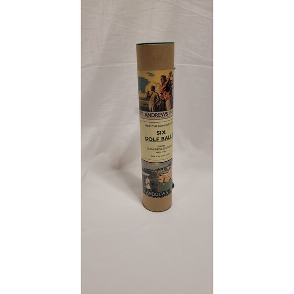 NEW St. Andrews Scotland Six (6) Golf Balls with Crest - Gift Souvenir Tube Box - Picture 2 of 5